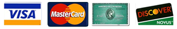 Visa Mastercard Discover and American Express